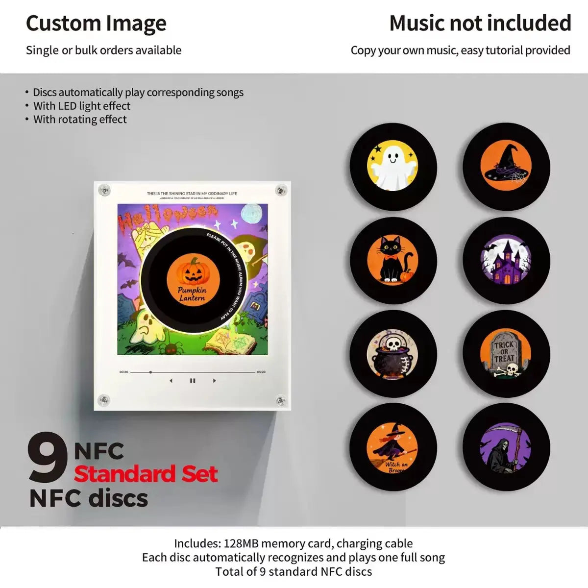 Mini Vinyl Music Player Fridge Magnet – Interactive Magnetic Record Player with Swappable Songs, Retro Music Gift for Music Lovers
