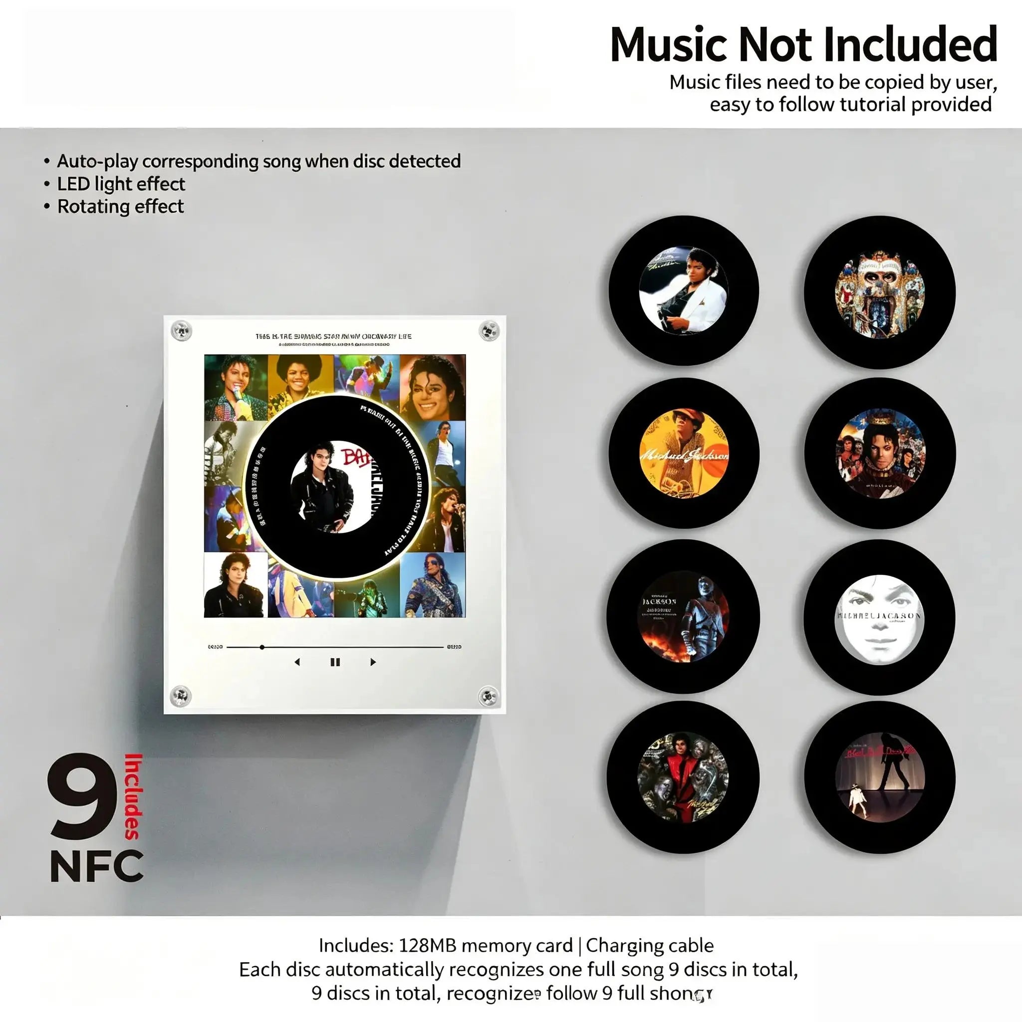 Mini Vinyl Music Player Fridge Magnet – Interactive Magnetic Record Player with Swappable Songs, Retro Music Gift for Music Lovers